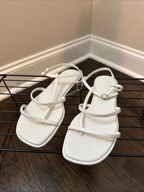 Old Navy White Strappy Square-Toe Women’s Sandals